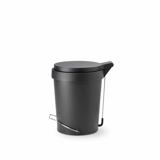 Authentics Tip pedal bin 15 L, waste bin, wastepaper basket, polypropylene, V2A, black, 1087199