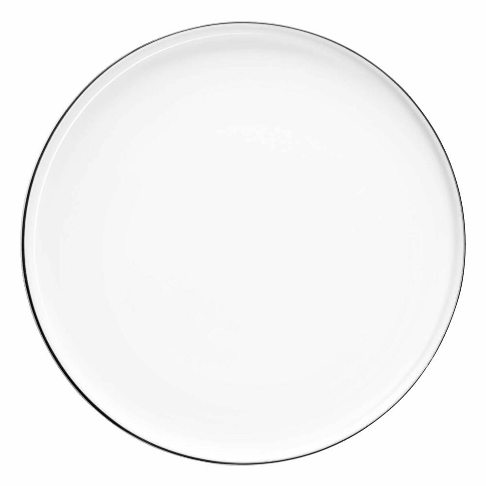 ASA Selection Ocoligne bread plate with black rim, plate, porcelain, beige, 14.5 cm, 2031113