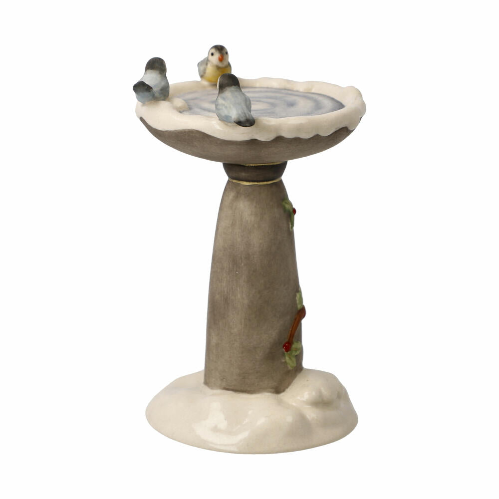 Goebel Figurine Winter Bird Bath, Decorative Figure, Stoneware, Colorful, 8.5 cm, 66704671