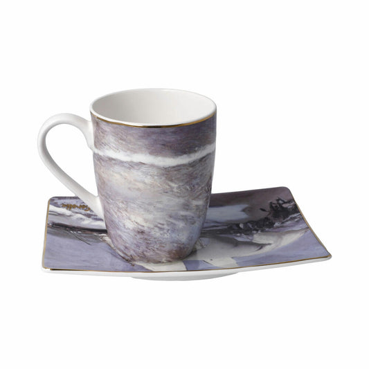 Goebel artist mug Joaquin Sorolla - Sisters on the Beach, cup with saucer, Artis Orbis, Fine Bone China, colored, 350 ml, 67018041