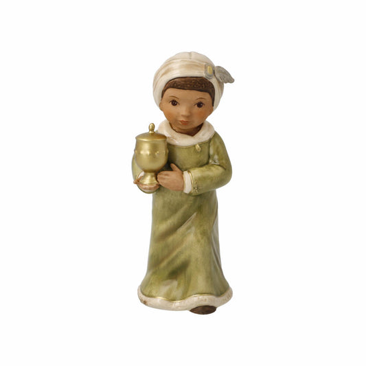 Goebel figure Kaspar, nativity figure, decorative figure, stoneware, colored, 11.5 cm, 41661051