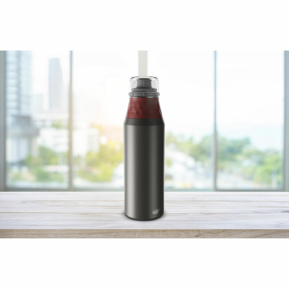 Alfi drinking bottle Endless Bottle, sports bottle, stainless steel, Mediterranean Red Matt, 0.9 L, 5668300090