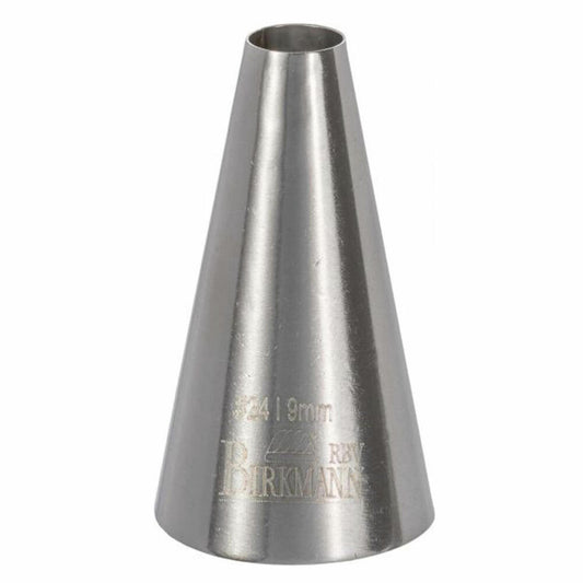 Birkmann perforated nozzle #24, piping nozzle, decorating nozzle, baking accessories, stainless steel, Ø 0.9 cm, 411302