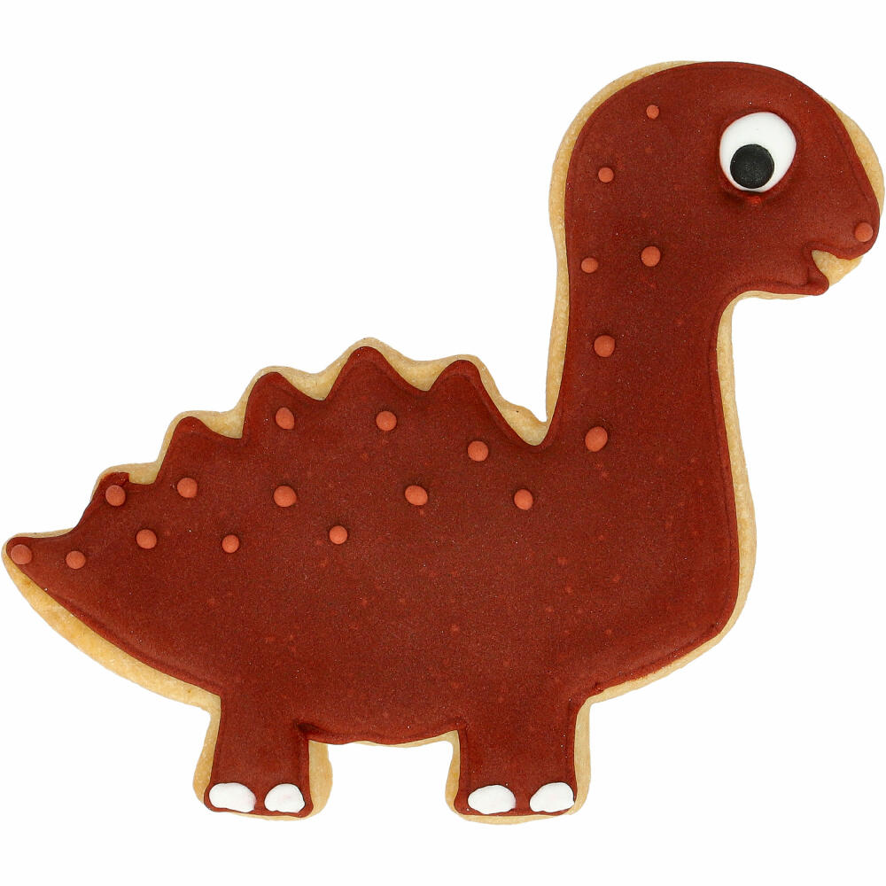 Birkmann cookie cutter dinosaur Diplodocus, with internal embossing, cookie cutter, cookie mold, biscuit, cookies, stainless steel, 10 cm, 198913