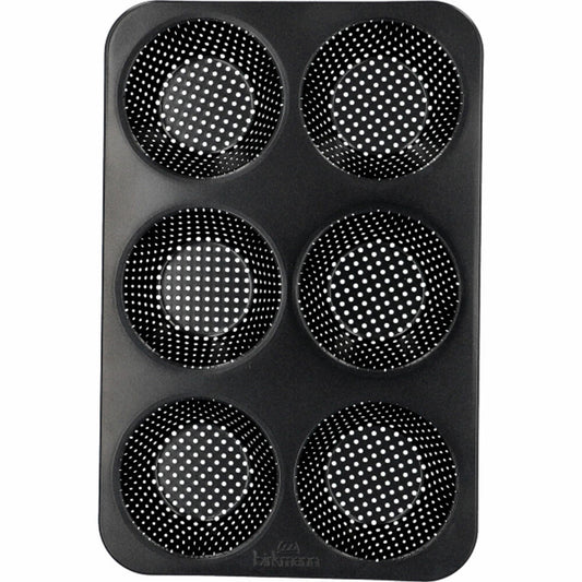 Birkmann Bread Buddies Brötchenblech, Backblech, Brötchenbackform, Backform, Karbonstahl, 32 x 21 cm, 331051