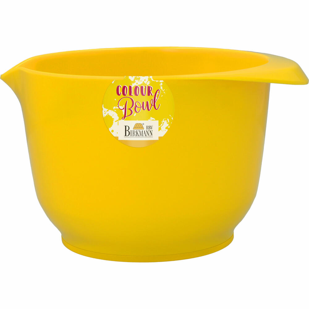 Birkmann Colour Bowl mixing and serving bowl, mixing bowl, bowl, melamine resin, yellow, 1.5 liters, 709256