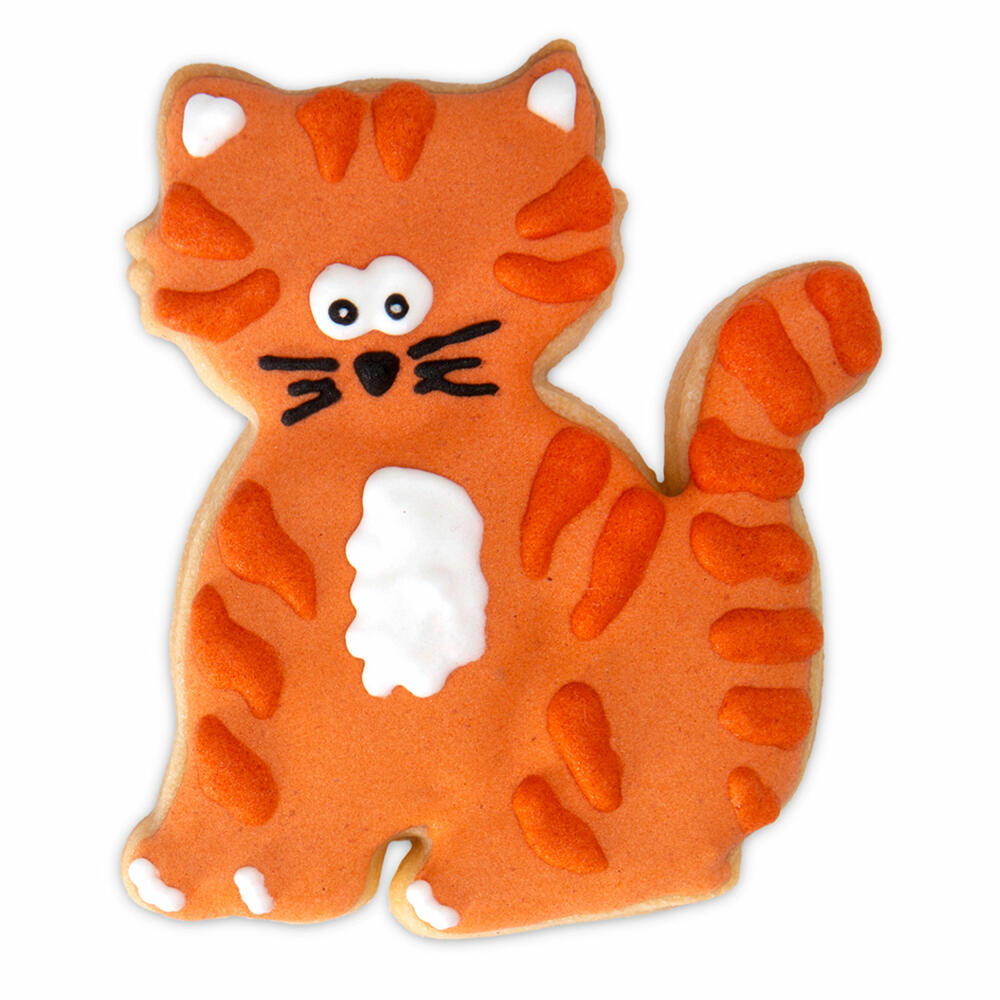 Städter embossed cookie cutter with ejector cat, cookie cutter, cookie mold, biscuit, cookies, plastic, 6.5 cm, 170827