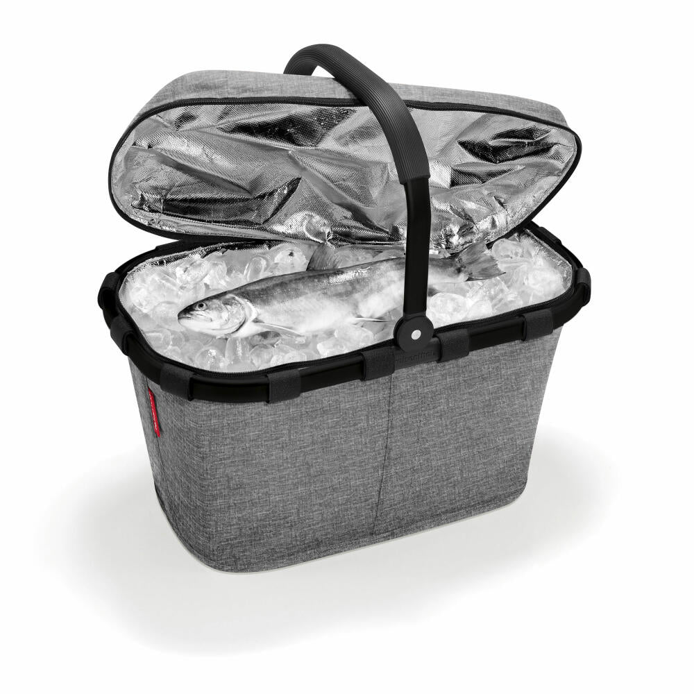 reisenthel carrybag iso, shopping basket, basket, picnic basket, insulated, thermal bag, Frame Twist Silver, 22 L, BT7052