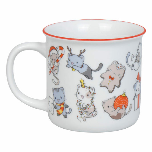 Könitz Becher Lovely Cats Christmas, Tasse, Porzellan, Bunt, 380 ml, 11 1 971 2832
