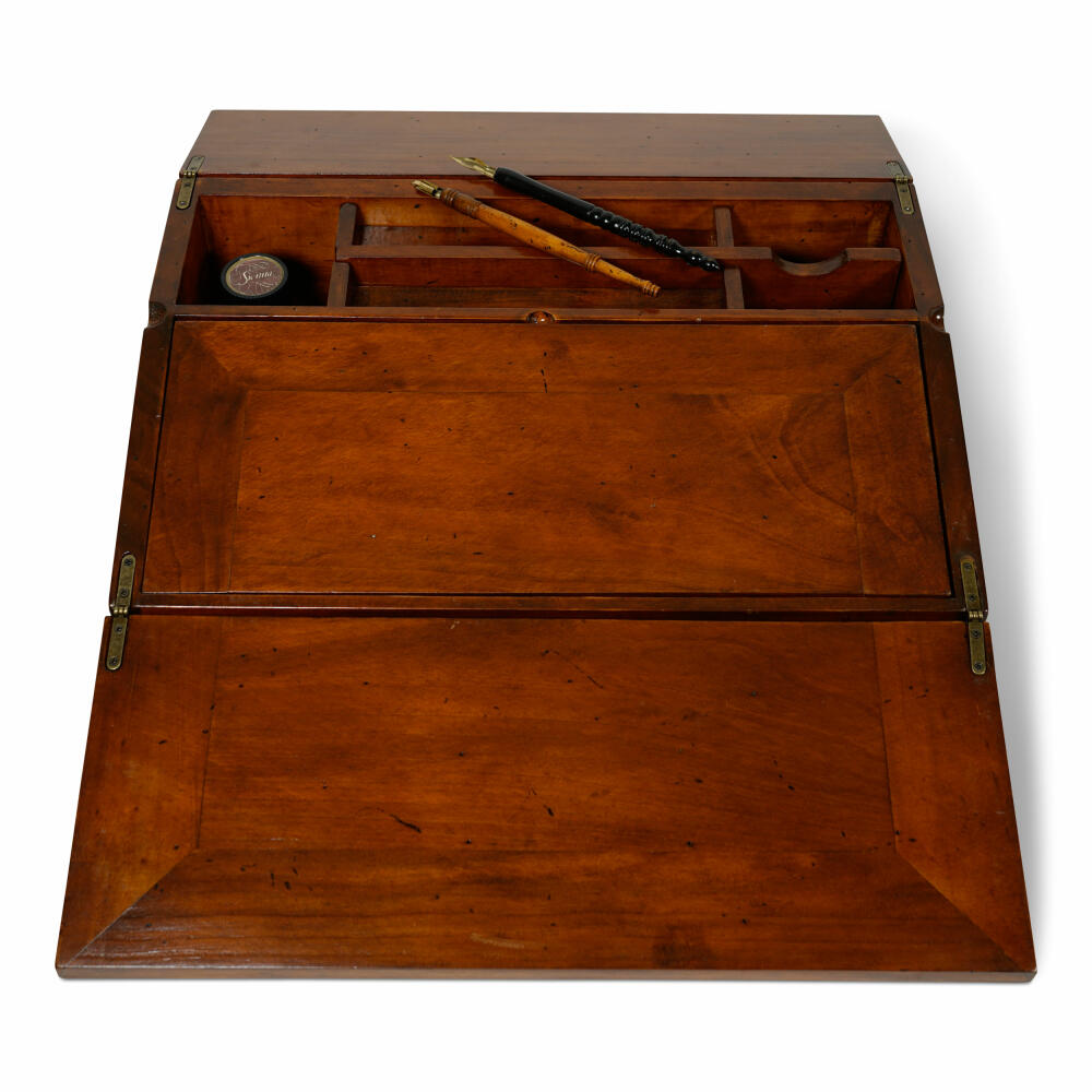 Authentic Models Writing Box Campaign Lap Desk, Writing Pad, Box, Wood, Brass, MG076F