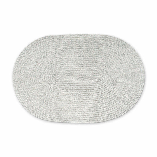 Continenta Tischset Oval, Platzset, Platzdecke, Platzmatte, Kunstfaser, Hellgrau, 45 x 31 cm, 6619