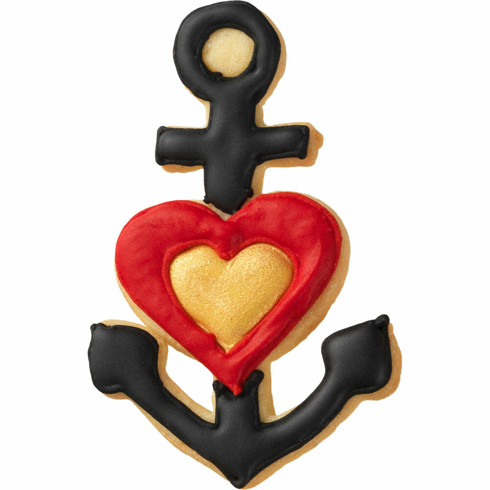 Birkmann Ausstechform Glaube Liebe Hoffnung, mit Innenprägung, Ausstecher, Plätzchenform, Keks, Plätzchen, Edelstahl, 10 cm, 198227