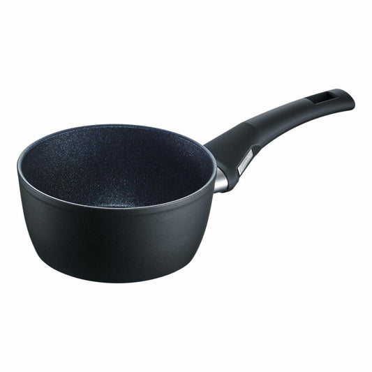 Berndes Balance Induction Enduro saucepan with glass lid, cooking pot, non-stick coating, aluminum, black, Ø 16 cm, 0019881752