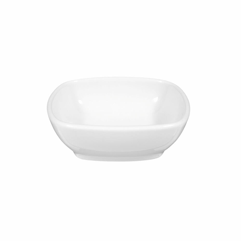 Seltmann Weiden Lido Dip Bowl Low Square, Snack Bowl, Dip Bowl, Bowl, Porcelain, White, 65 ml, 001.764553