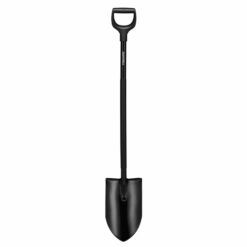 Fiskars Ergonomic Pro XL Garden Spade, Shovel, Boron Steel, Steel, Plastic, Black, 130 cm, 1066707