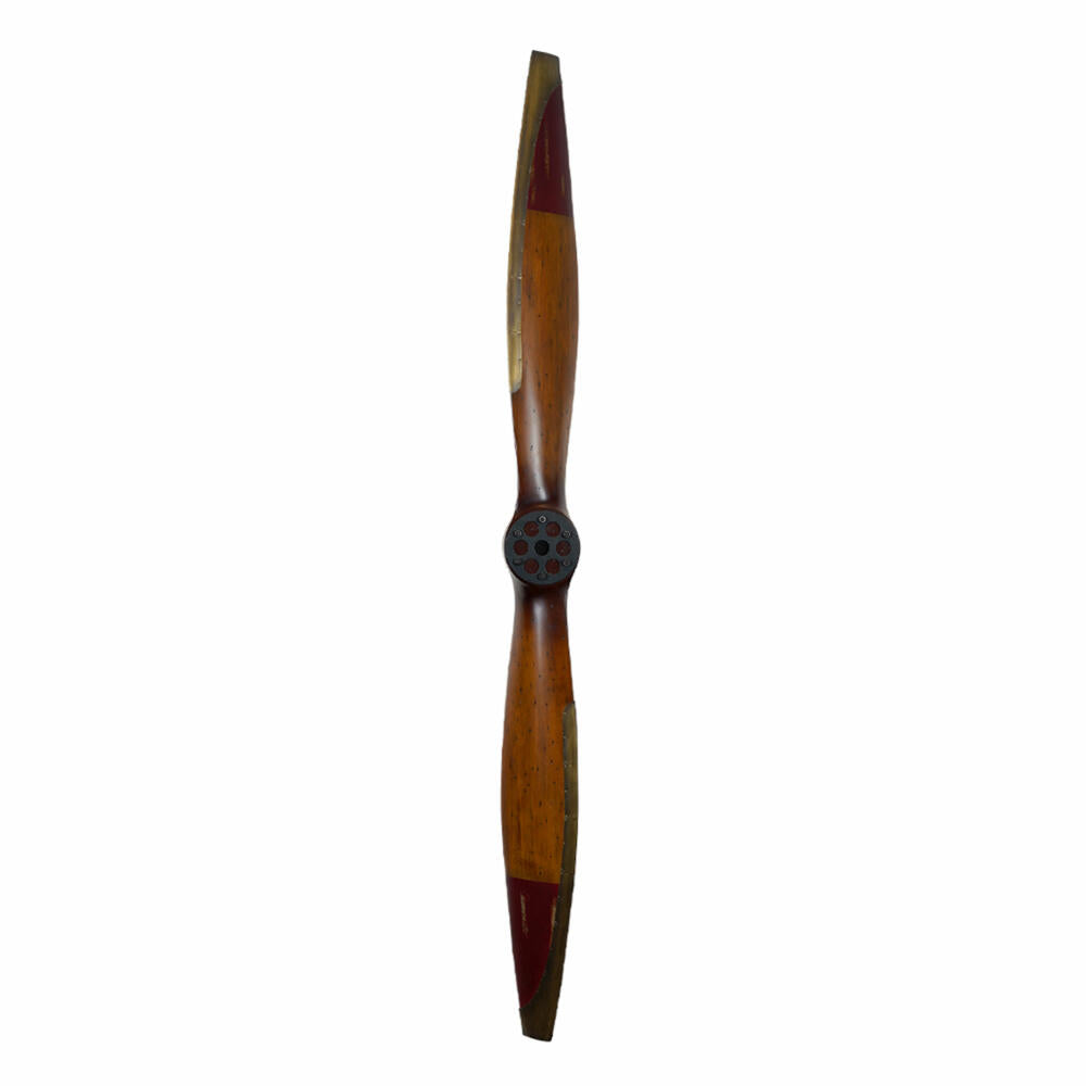 Authentic Models Wall Decoration Propeller Vintage Flight Large, Airplane Propeller, Mahogany Wood, Brass, AP158