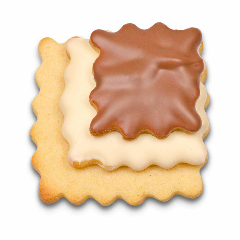 Städter Terrace Cookie Cutter Square Set Wavy, 3-piece, Cookie Cutter, Cookie Mold, Biscuit, Cookies, Stainless Steel, 953773