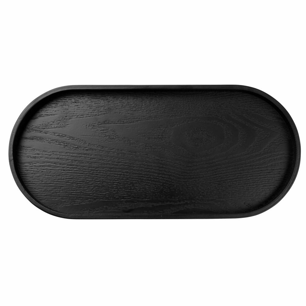 ASA Selection wood wooden tray oval, tray, serving tray, decorative tray, willow wood, black, 35.5 x 6.5 cm, 53796970