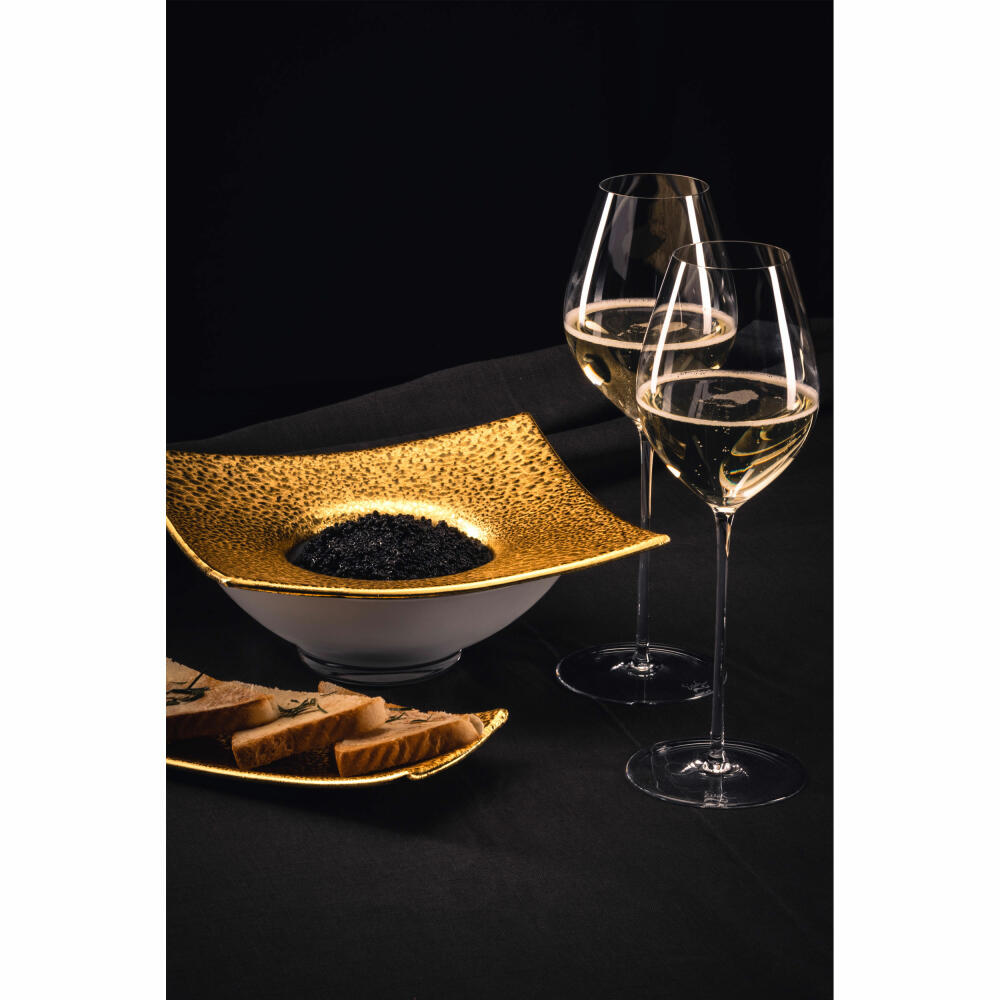 Eisch Kaviarset Gold Rush 3-tlg., Serviergeschirr für Kaviar, Glas, Gold, Satiniert, 74399901