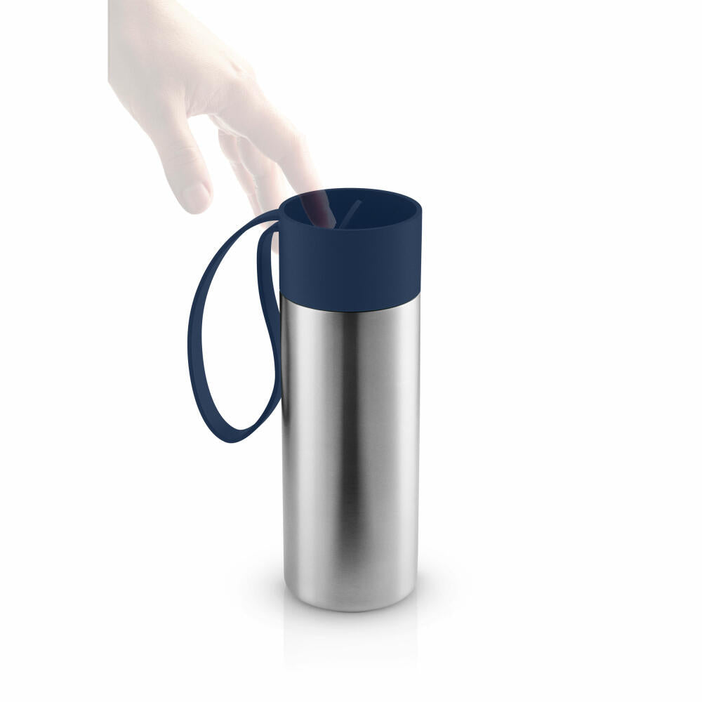 Eva Solo Isolierbecher To Go Cup, Edelstahl, Kunststoff, Silikon, Navy Blue, 350 ml, 567000