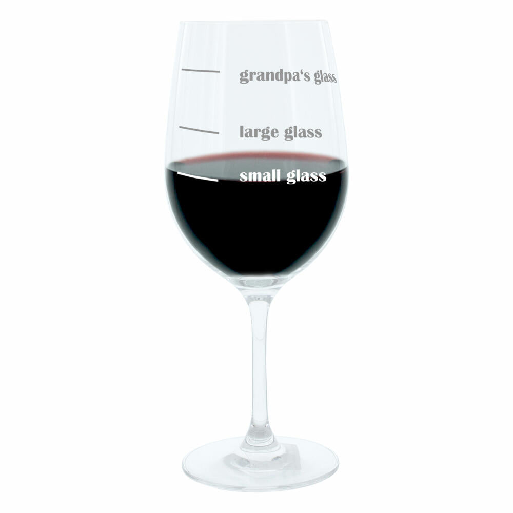 Leonardo Weinglas XL, Grandmas und Grandpas Glass, 2er Set, Geschenk Stimmungsglas mit lustiger Gravur, Mood Wein Glas, 610ml