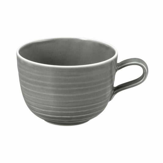 Seltmann Weiden Terra Milchkaffeeobertasse, Milchkaffeetasse, Kaffeetasse, Kaffee Tasse, Porzellan, Perlgrau, 400 ml, 001.764988