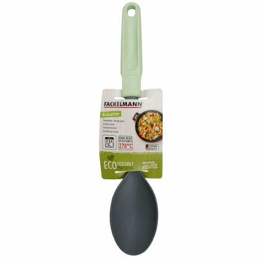 Fackelmann serving spoon Ecolution, ladle, cooking spoon, material mix, mint green, 32 cm, 33078