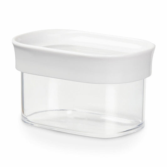 EMSA Optima dry storage container rectangular, storage container, freshness container, plastic, transparent / white, 0.18 L, N11414