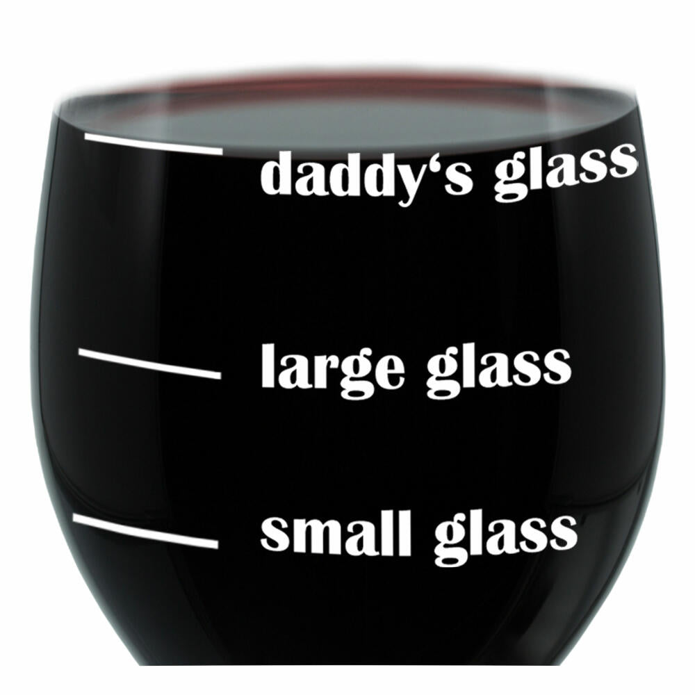 Leonardo Weinglas XL, Mommys und Daddys Glass, 2er Set, Geschenk Stimmungsglas mit lustiger Gravur, Mood Wein Glas, 610ml