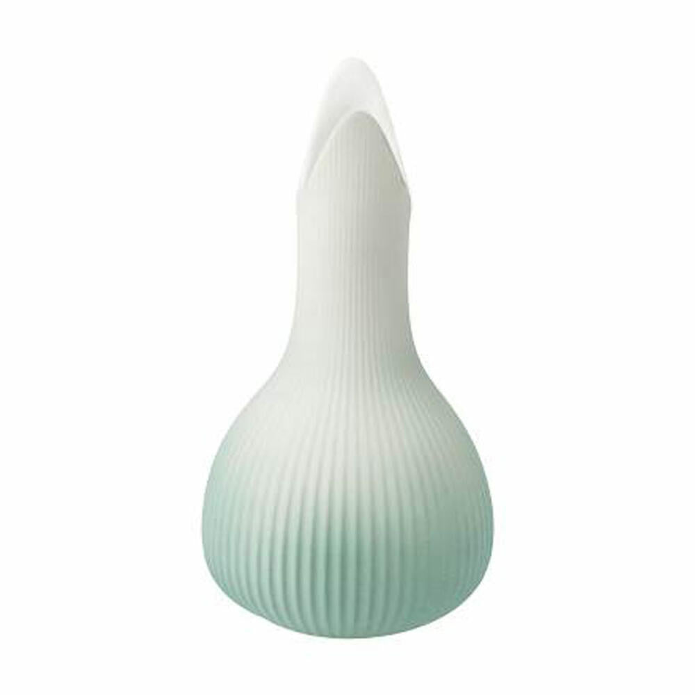 Goebel Vase Studio 8 - Raindrop Mint, flower vase, decorative vase, biscuit porcelain, green, H 15 cm, 26600031