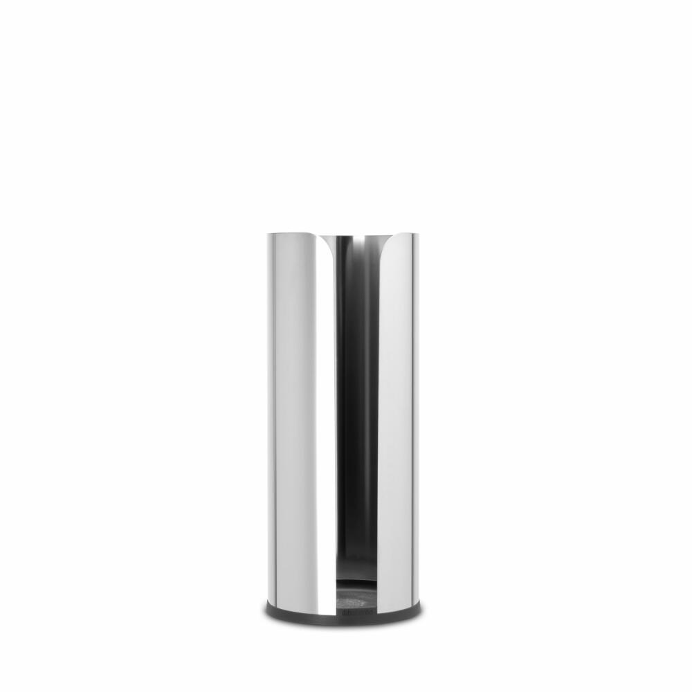 Brabantia Toilettenrollen-Spender ReNew, Stahl, Kunststoff, Brilliant Steel, für 3 Rollen, 280580