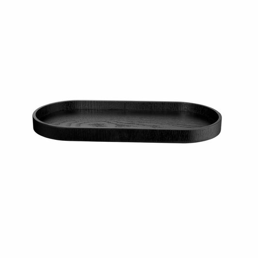 ASA Selection wood Holztablett Oval, Tablett, Serviertablett, Dekotablett, Weidenholz, Schwarz, 35.5 x 6.5 cm, 53796970