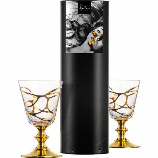 Eisch Weissweingläser Stargate Gold, 2er Set, Weißweinglas, Weinglas, Kristallglas, 210 ml, 49958621