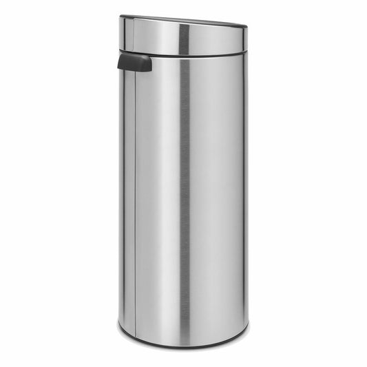 Brabantia Touch Bin, trash can, waste bin, wastepaper basket in Matt Steel, 30 liters, 115349