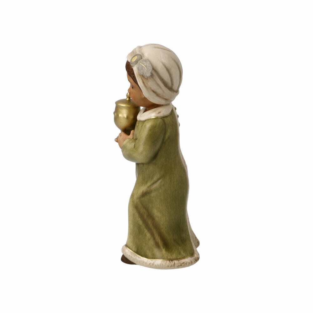 Goebel figure Kaspar, nativity figure, decorative figure, stoneware, colored, 11.5 cm, 41661051