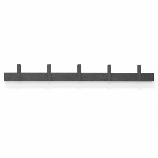 Authentics Wall Coat Rack Line Up L, Hook Rail, Coat Rack, Ash, Black, 81099