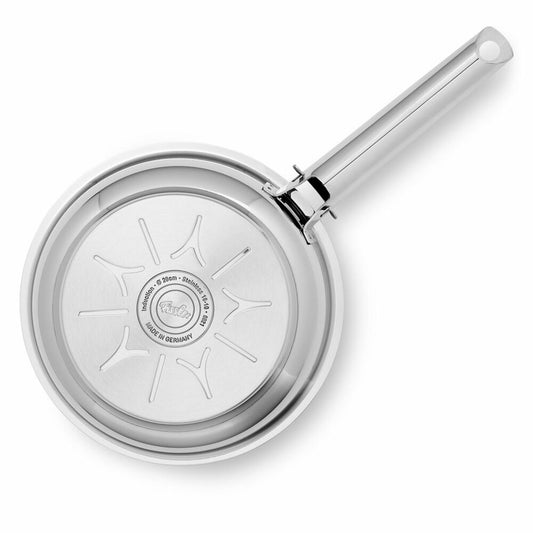 Fissler pan Steelux Pro, frying pan, stainless steel 18/10, silver, 20 cm, 121 402 20 100 0