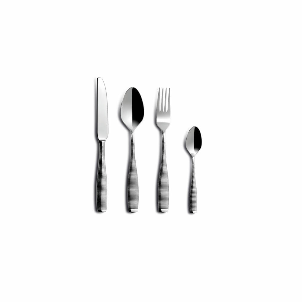 Comas cutlery set Fleur De Lys 24-piece, table cutlery, stainless steel 18/10, silver-colored, 7989