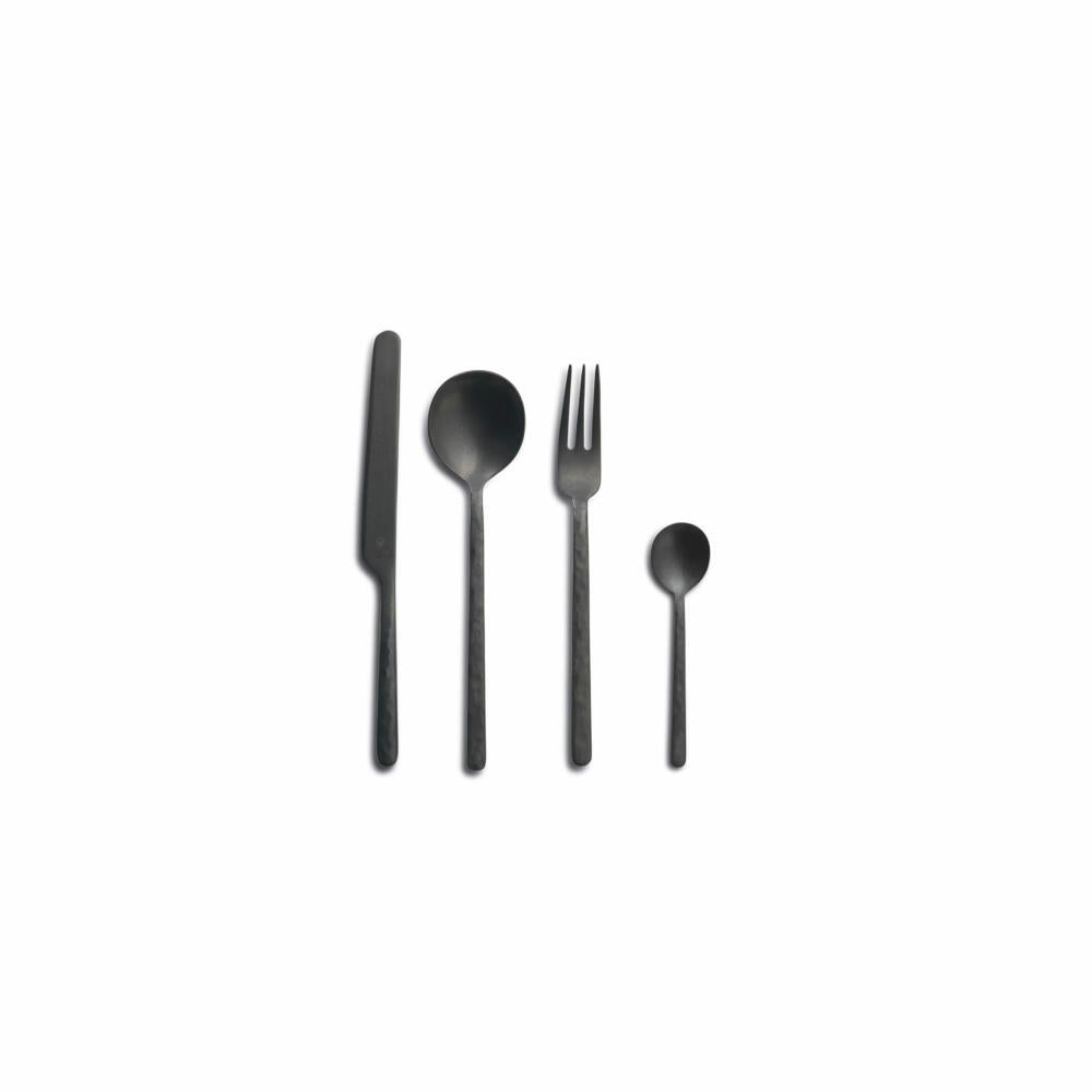 Comas cutlery set Kodai Vintage Black 24-piece, table cutlery, stainless steel, black, 9795