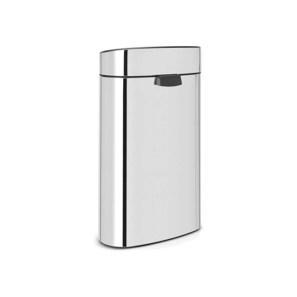 Brabantia Touch Bin, trash can, waste bin, waste container, Brilliant Steel, 40 L, 112881