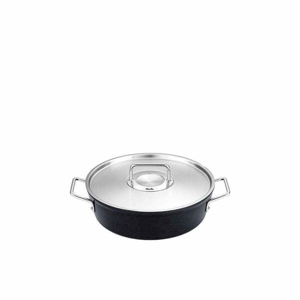 Fissler Adamant frying pan with metal lid, aluminum, anthracite, 28 cm, 156-124-28-000