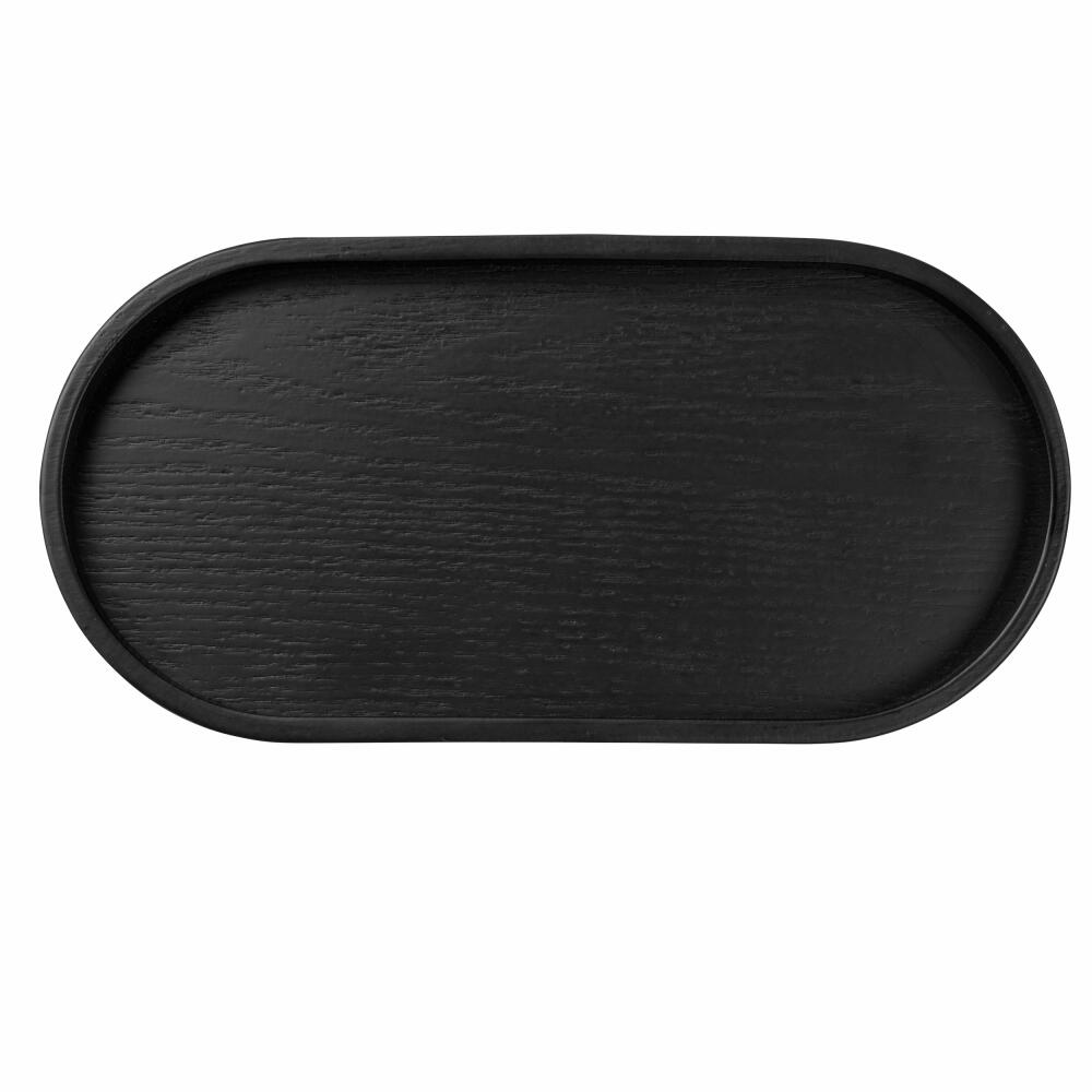 ASA Selection wood Holztablett Oval, Tablett, Serviertablett, Dekotablett, Weidenholz, Schwarz, 23 x 11 cm, 53797970