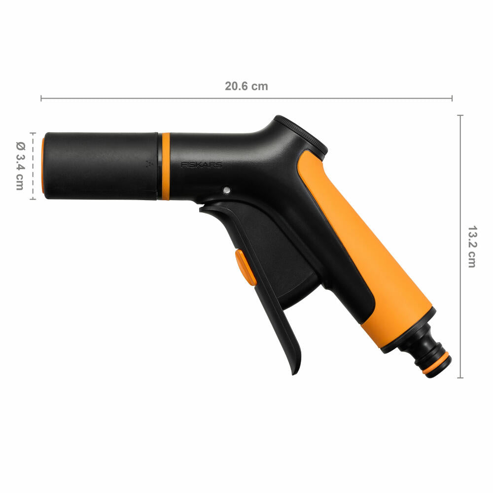 Fiskars spray gun, 2 functions, font regulator, plastic, black, orange, 1065484