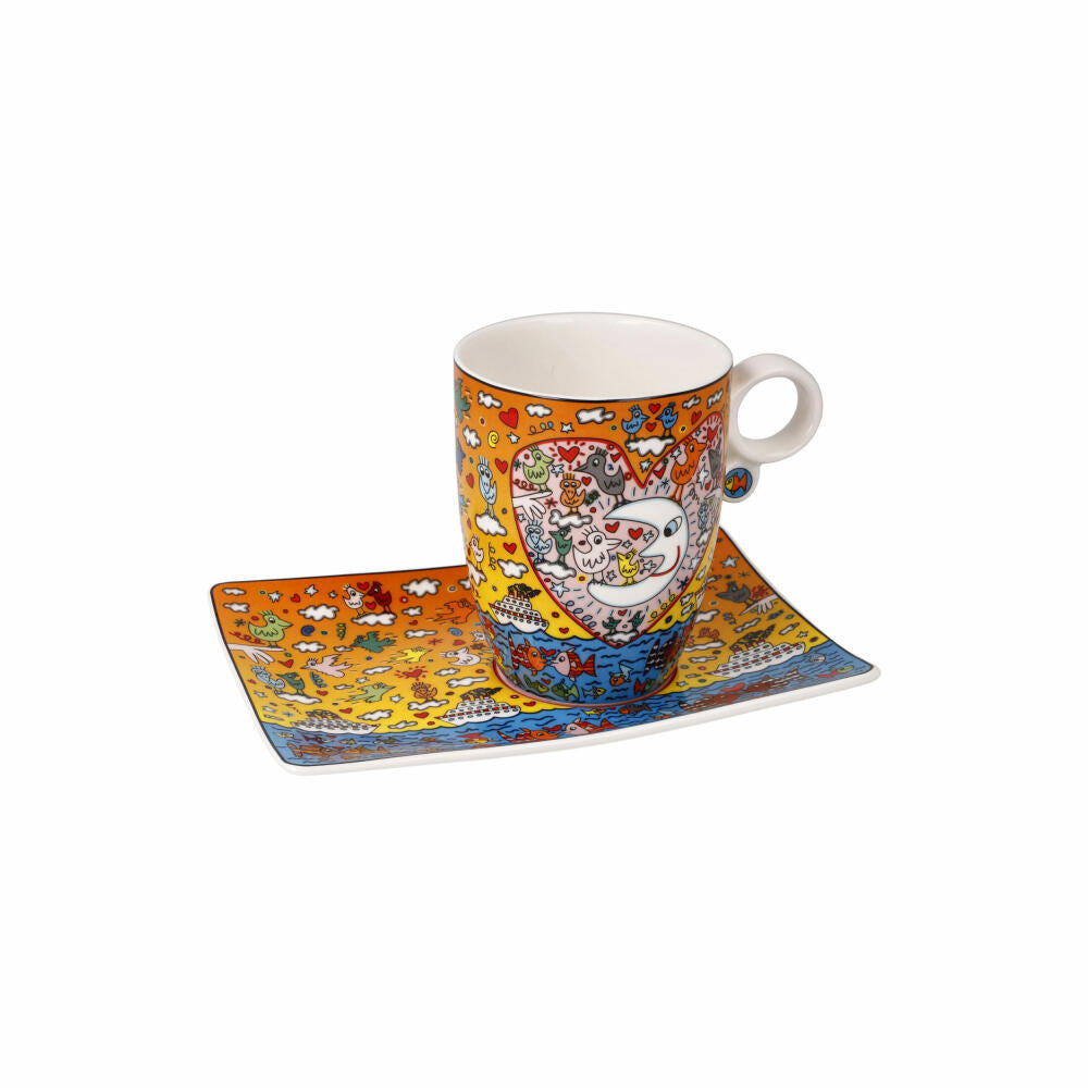 Goebel artist cup James Rizzi - The Romance of the Sea, fine bone china, colorful, 0.4 L, 26102751