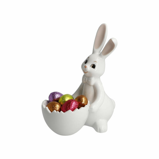 Goebel Figurine Rabbit with Bowl Snow White - Sweet Boy, Porcelain, Colorful, 16 cm, 66845921