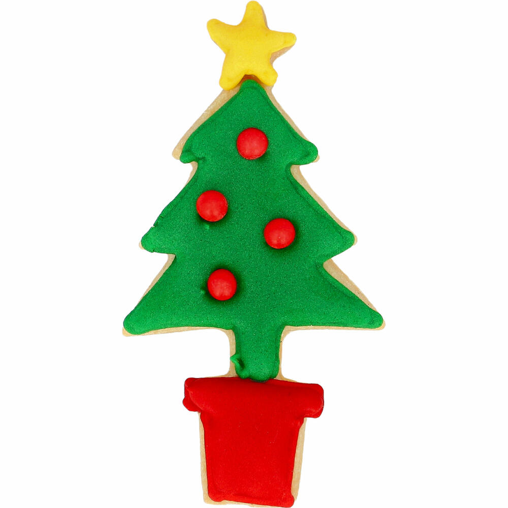 Birkmann Ausstechform Weihnachtsbaum, mit Innenprägung, Ausstecher, Plätzchenform, Keks, Plätzchen, Edelstahl, 8.5 cm, 198968