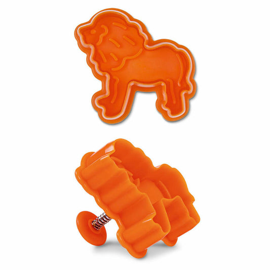 Städter embossed cookie cutter with ejector lion, cookie cutter, cookie mold, biscuit, cookies, plastic, 5.5 cm, 170346