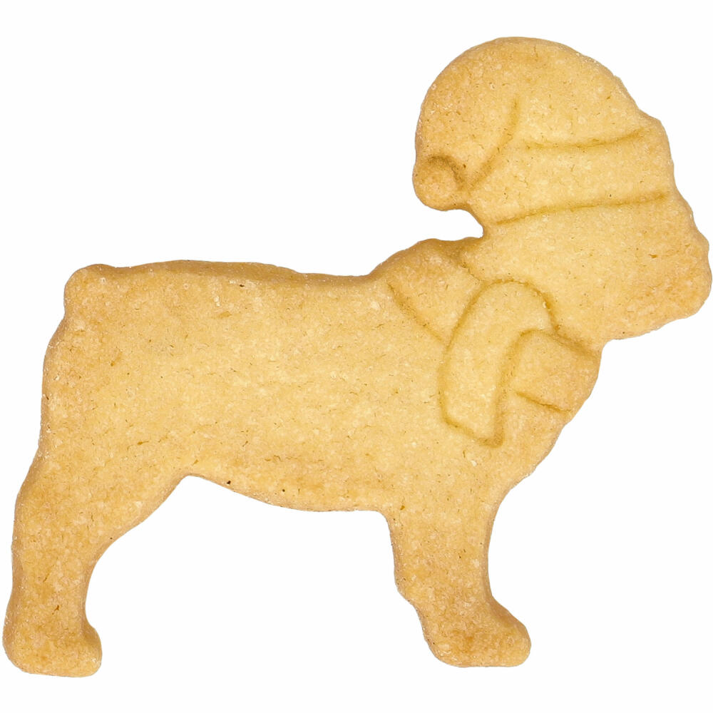 Birkmann Ausstechform Weihnachts-Dogge, mit Innenprägung, Ausstecher, Plätzchenform, Keks, Plätzchen, Edelstahl, 6 cm, 199484