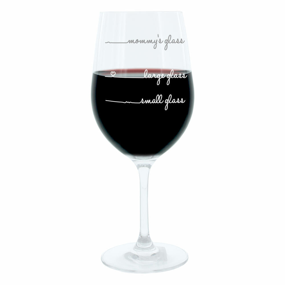Leonardo Weinglas XL, Mommys and Daddys Glass Handwriting, 2er Set, Geschenk Stimmungsglas mit lustiger Gravur, Mood Wein Glas, 610ml