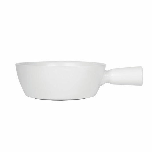 Boska Fonduetopf Bianco für den Gasherd, Käsefondue, Fondueschale, Keramik, Weiß, 1.3 L, 340026